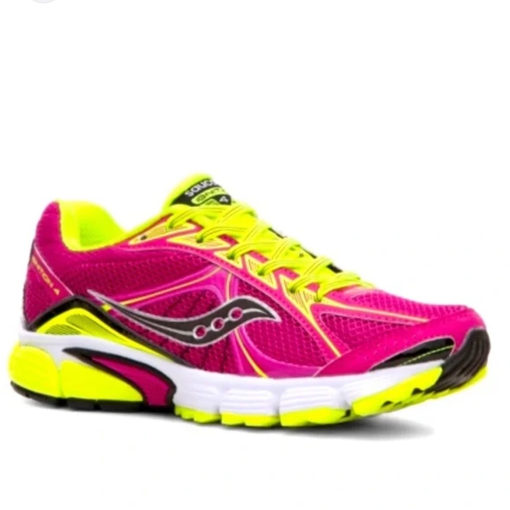 Saucony Women's Pink and Yellow Running Shoes
